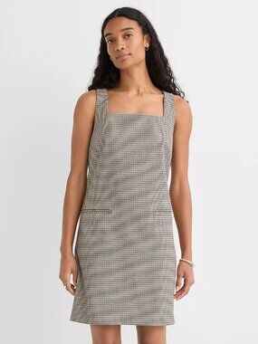 LOFT Plaid Square Neck Mini Pocket Dress, Size 12, NWT
